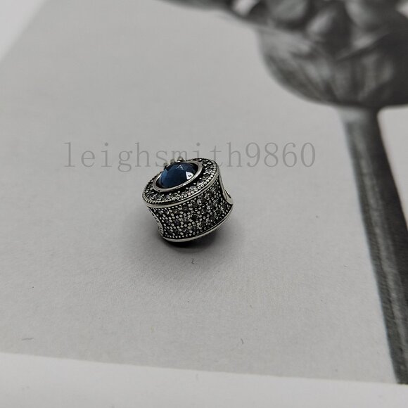 Pandora Sparkling Blue Crown O charm - Picture 4 of 6